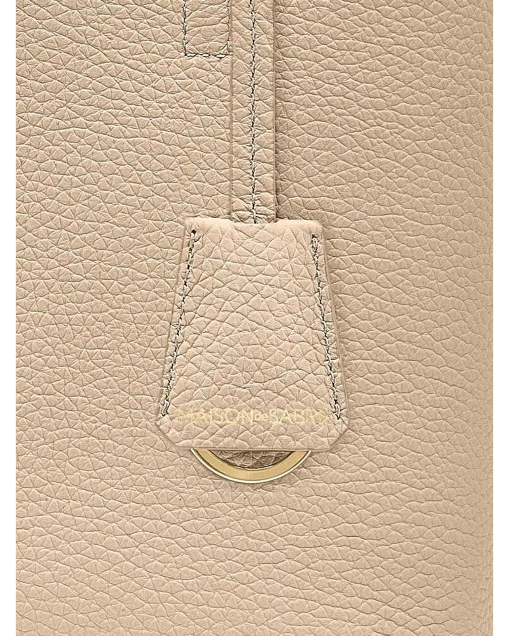 Maison De Sabre Brown Small Leather Soft Tote Bag