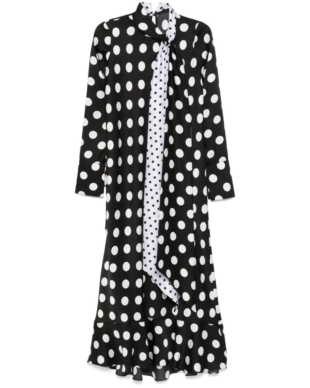 Parlor White Polka-Dot Maxi Dress