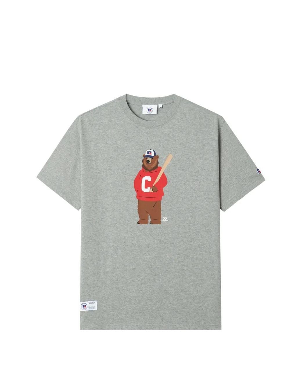 Chocoolate Gray Bear-Print T-Shirt for men