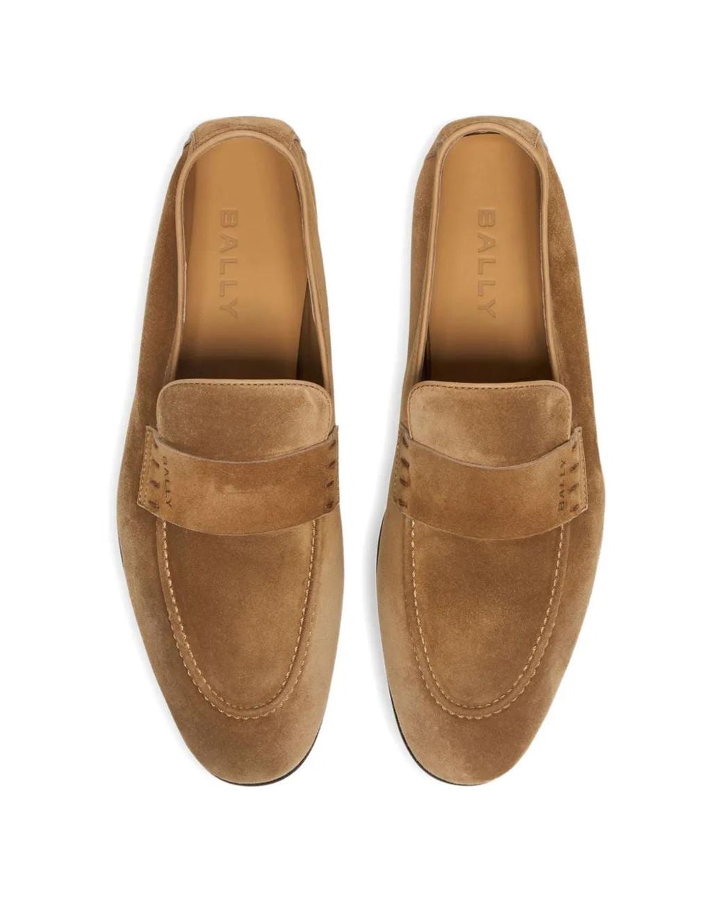 Elios Suede Loafers di Bally in Natural da Uomo