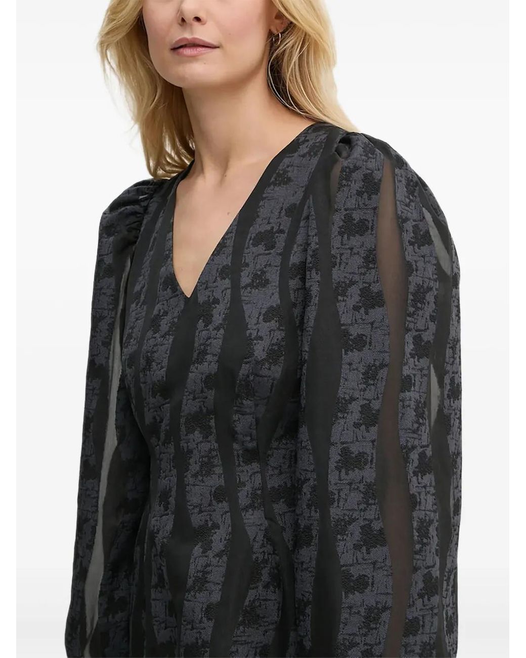 Samsøe & Samsøe Black V-Neck Mini Dress