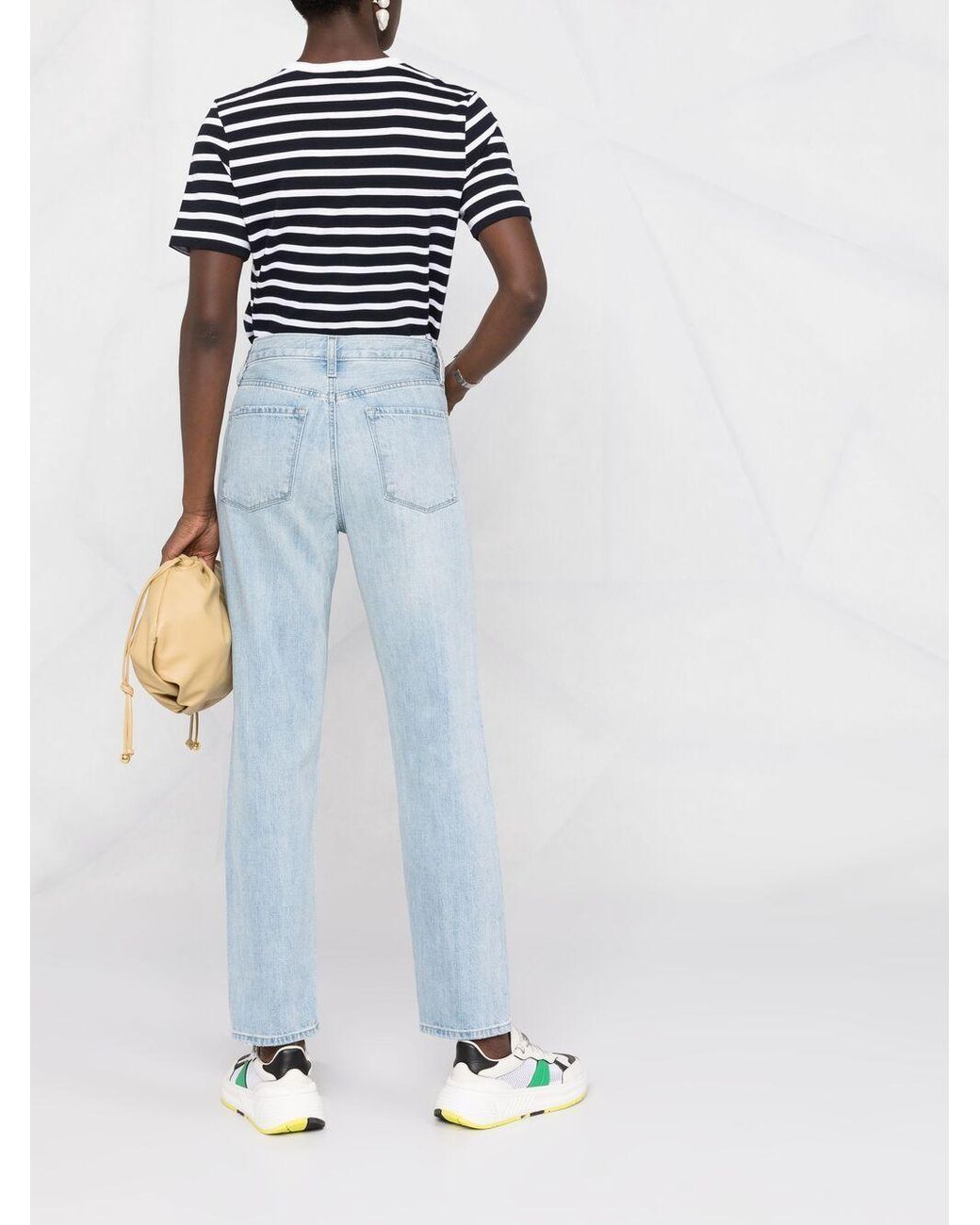 Denim High Rise Straight-leg Jeans 