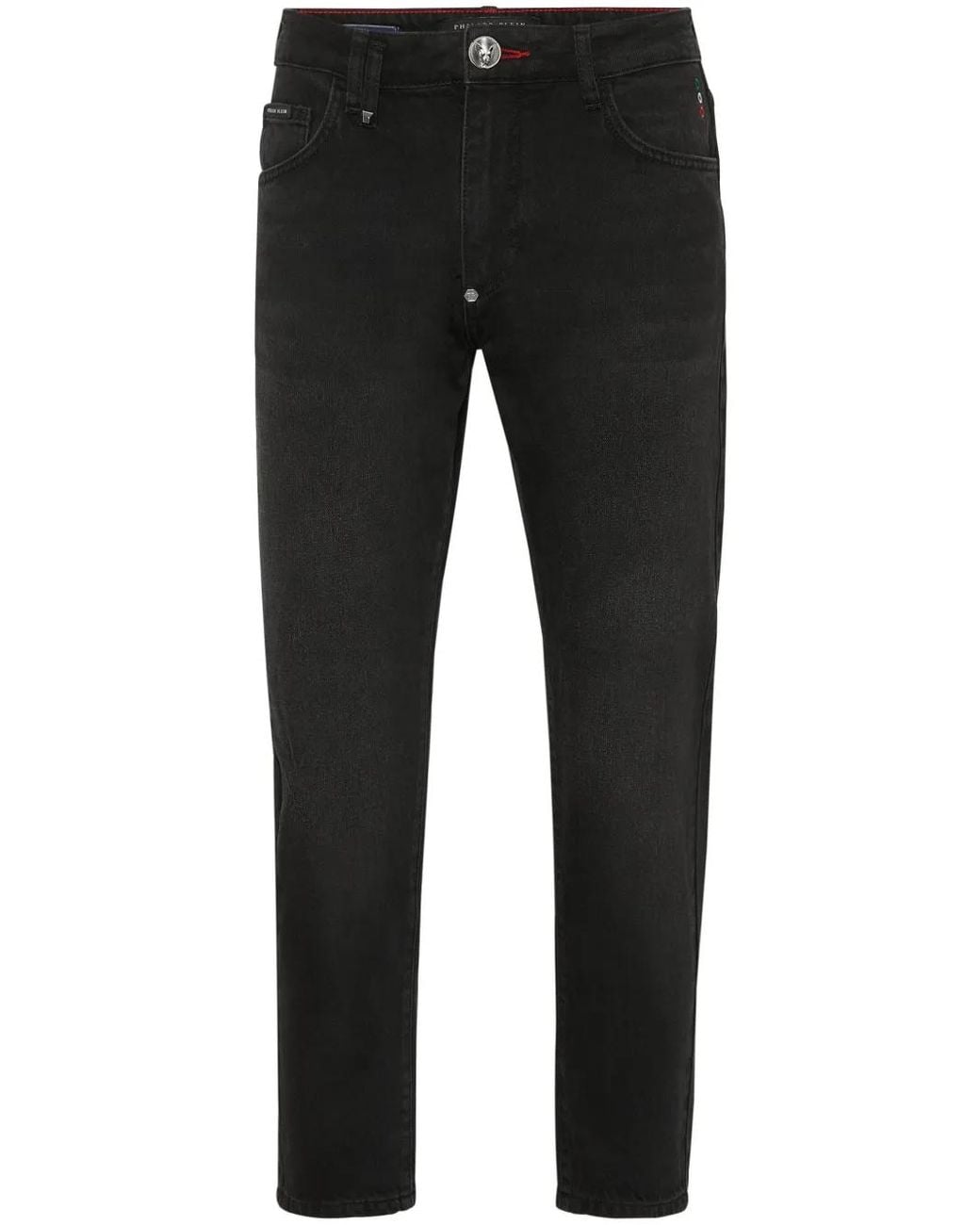 Philipp Plein Black Detroit Tapered-Leg Jeans for men