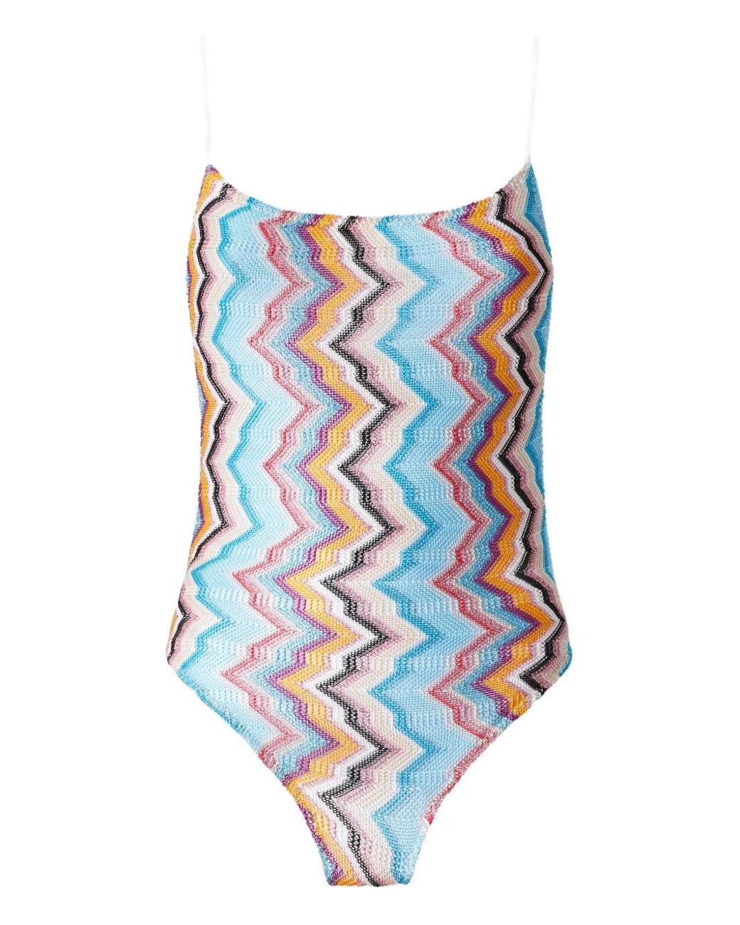 Missoni Blue Zigzag-Pattern Swimsuit