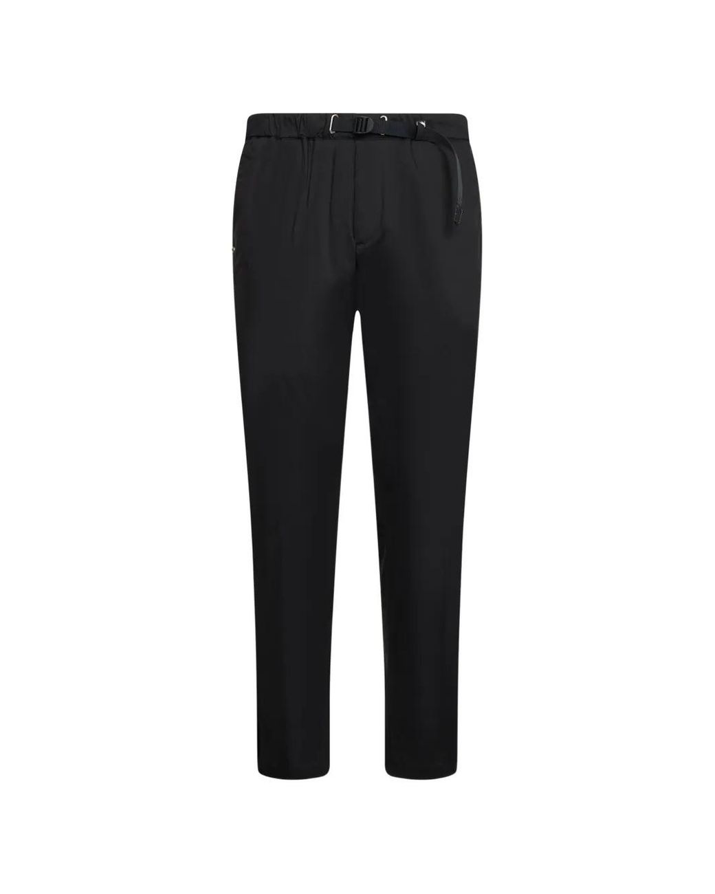 White Sand Black Belted Trousers for men