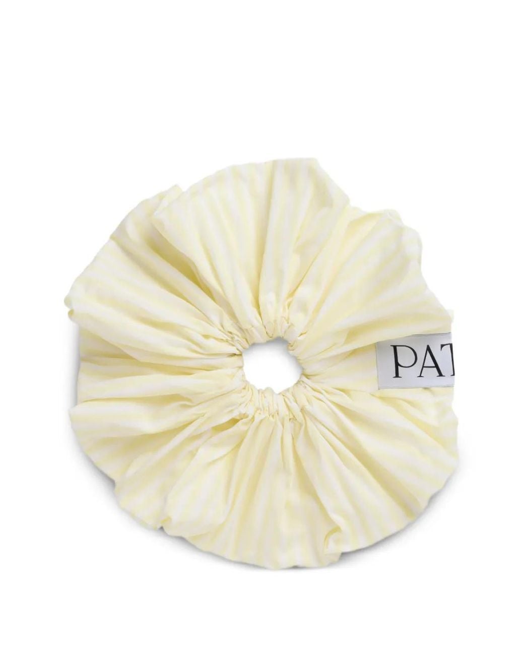 Patou White Striped Scrunchie