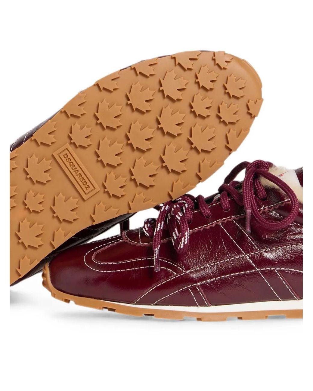 DSquared² Purple Dc-642 Contrast-Stitch Sneakers