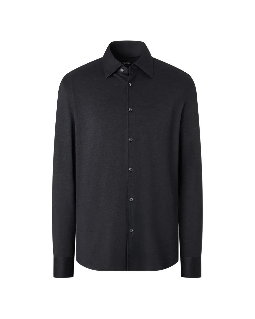 Zegna Blue Cashmere And Silk Shirt for men