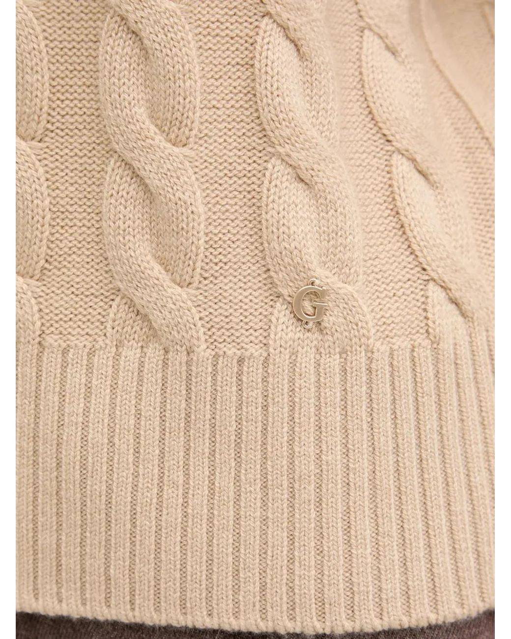 Guess Natural Cable Knit Sweater