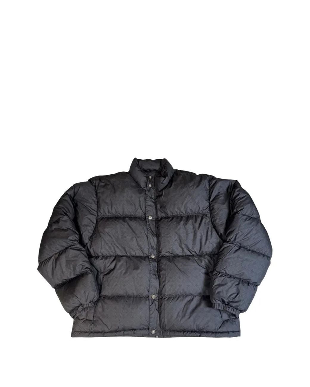 Chrome Hearts Black Snap-Button Puffer Jacket