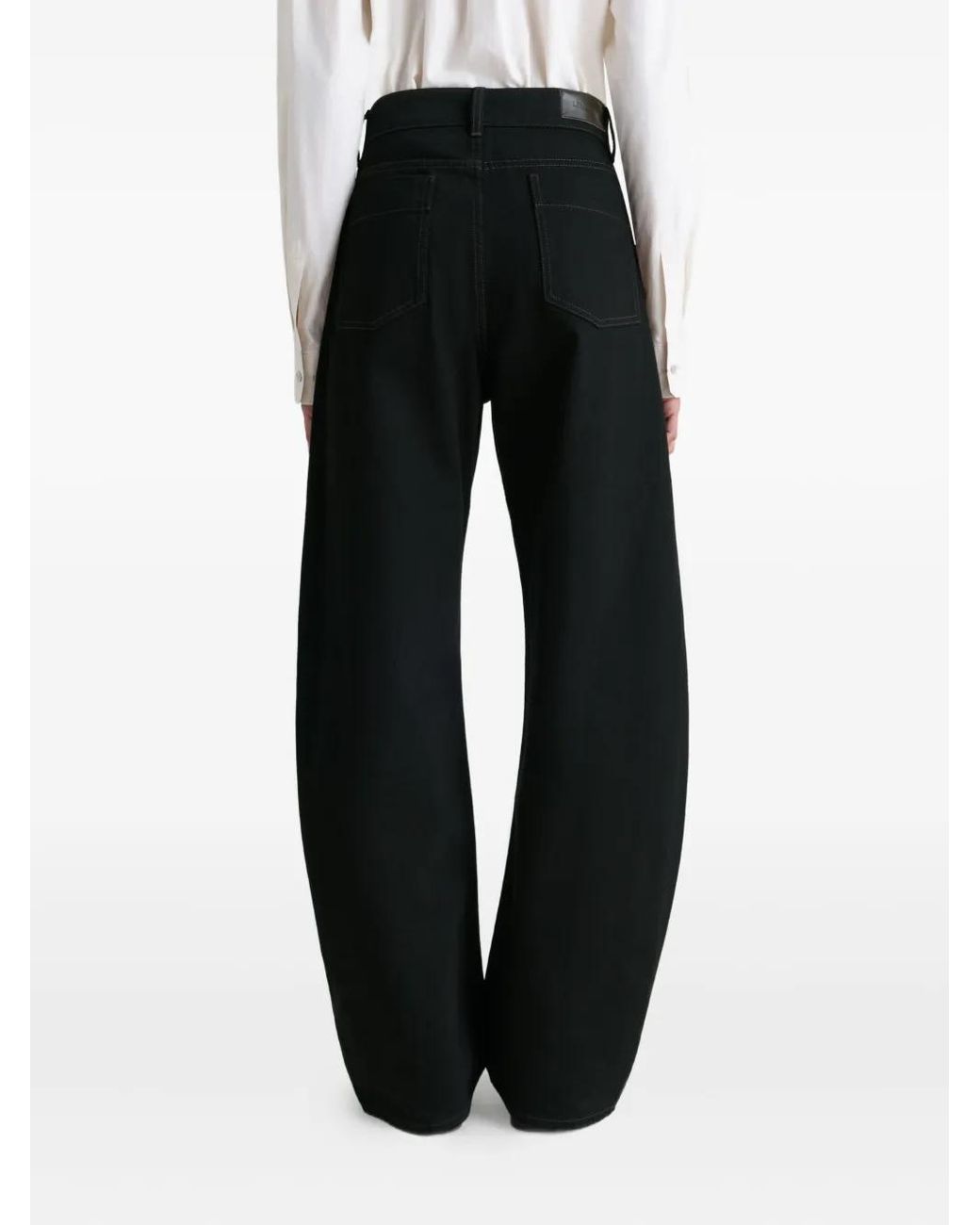 Lemaire Blue High-Waisted Curved Jeans