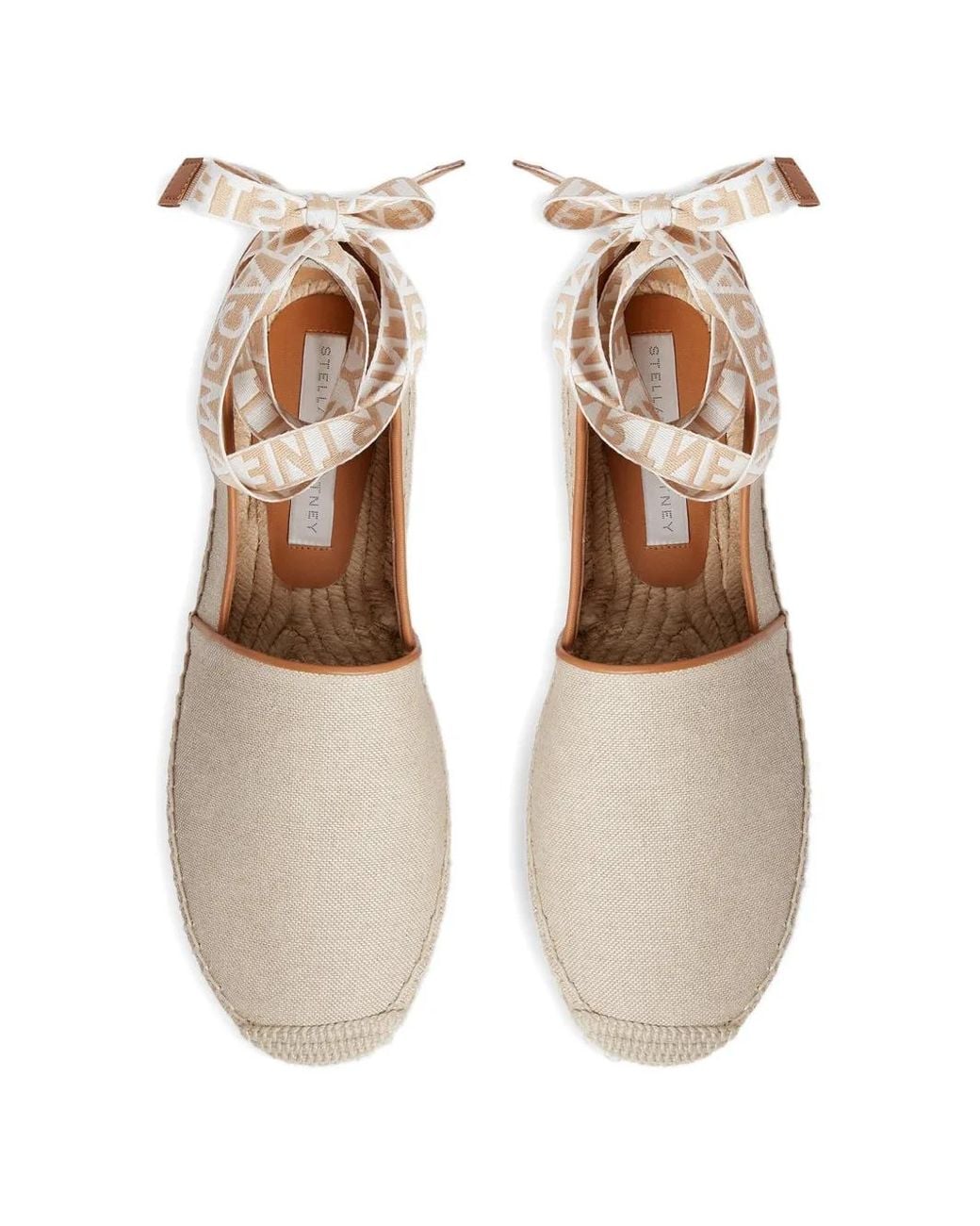 Stella McCartney Platte Espadrilles Met Logo in het White
