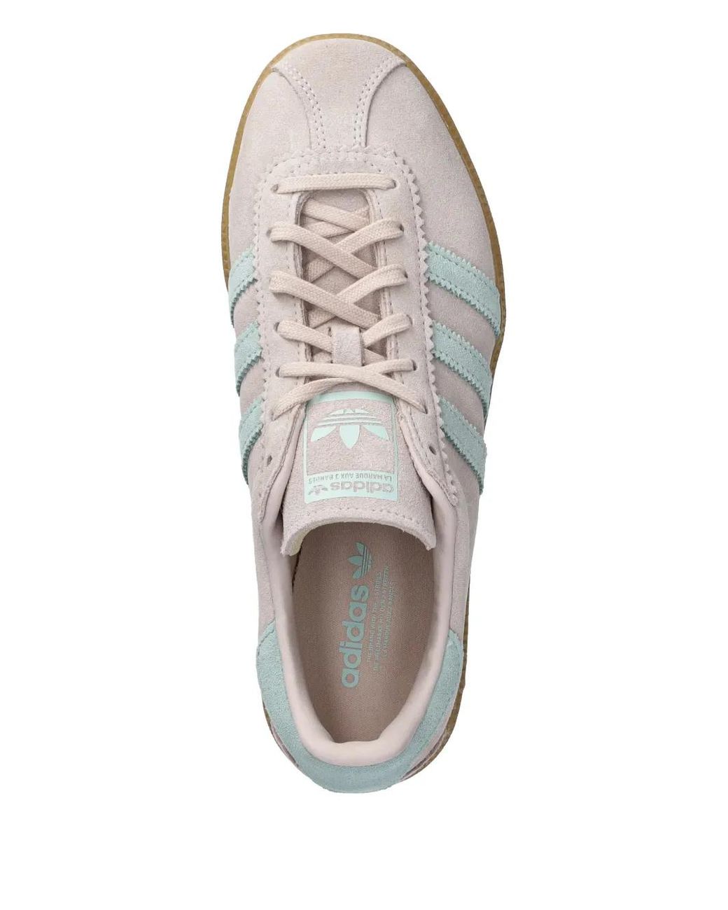 Adidas White Brmd Suede Sneakers