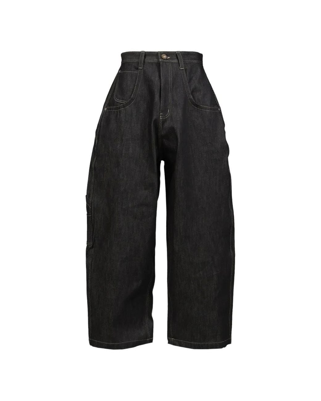 Protocol Index Black Retro Denim Trousers for men
