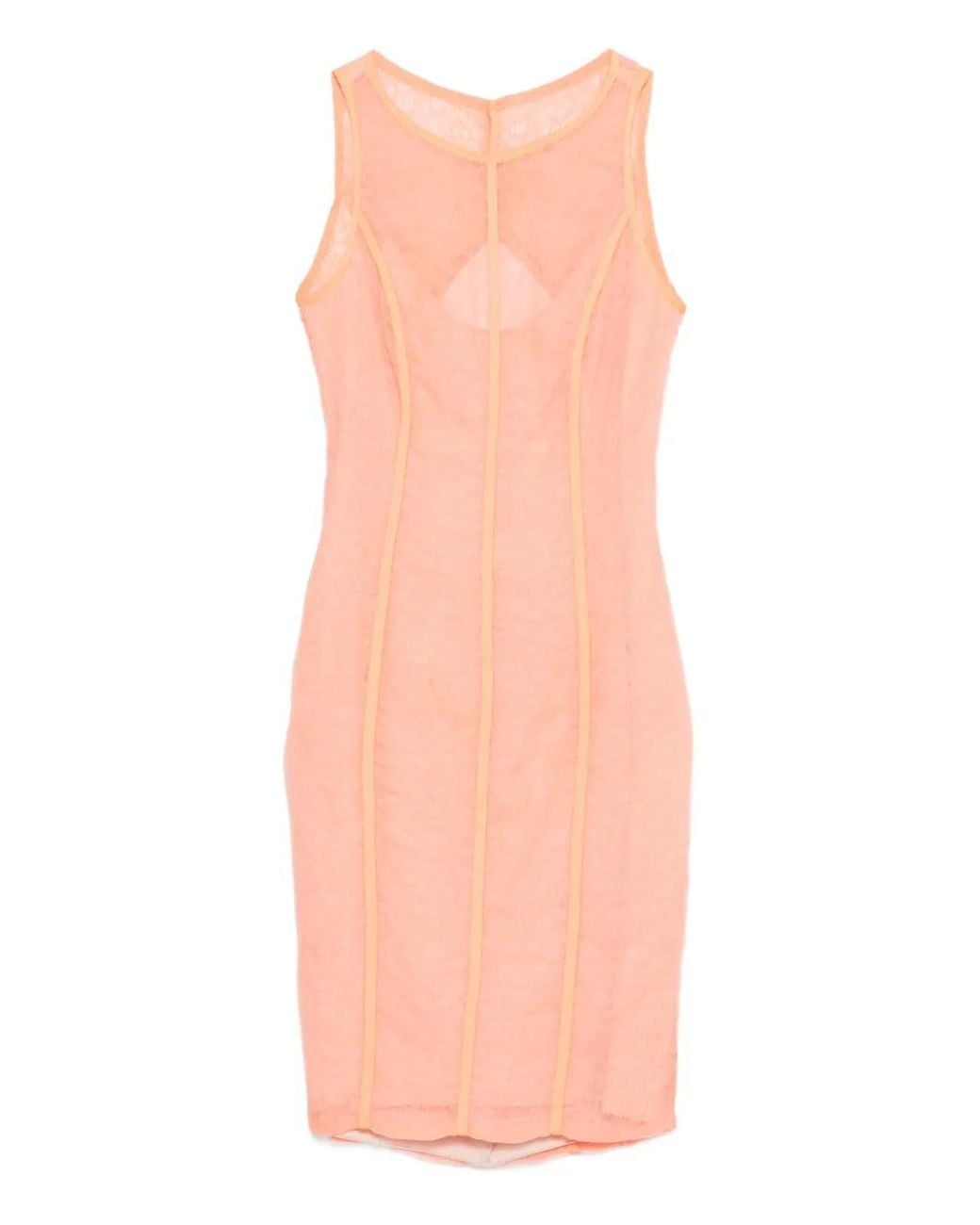 Gemy Maalouf Pink Robe À Motif Dentelle
