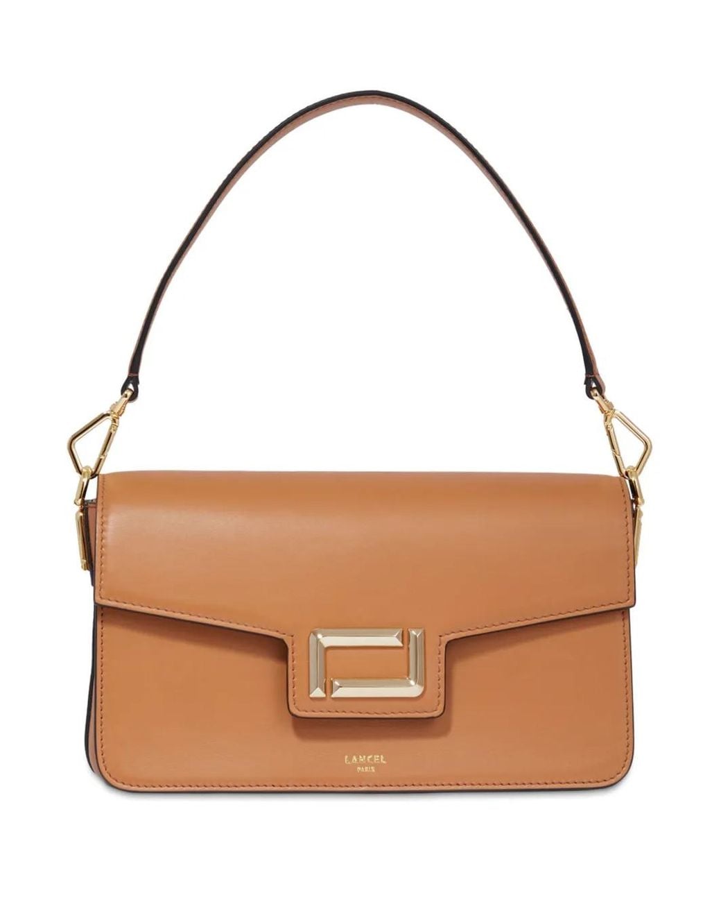 Lancel Brown Leather Medium Flap Bag