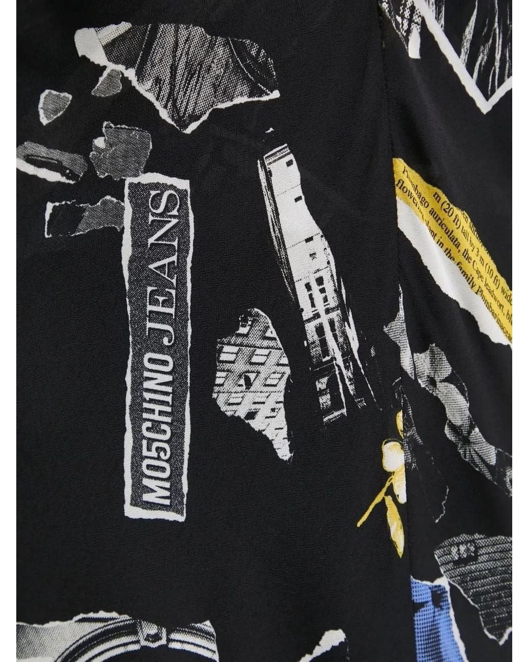 Moschino Black Graphic-Print Maxi Dress