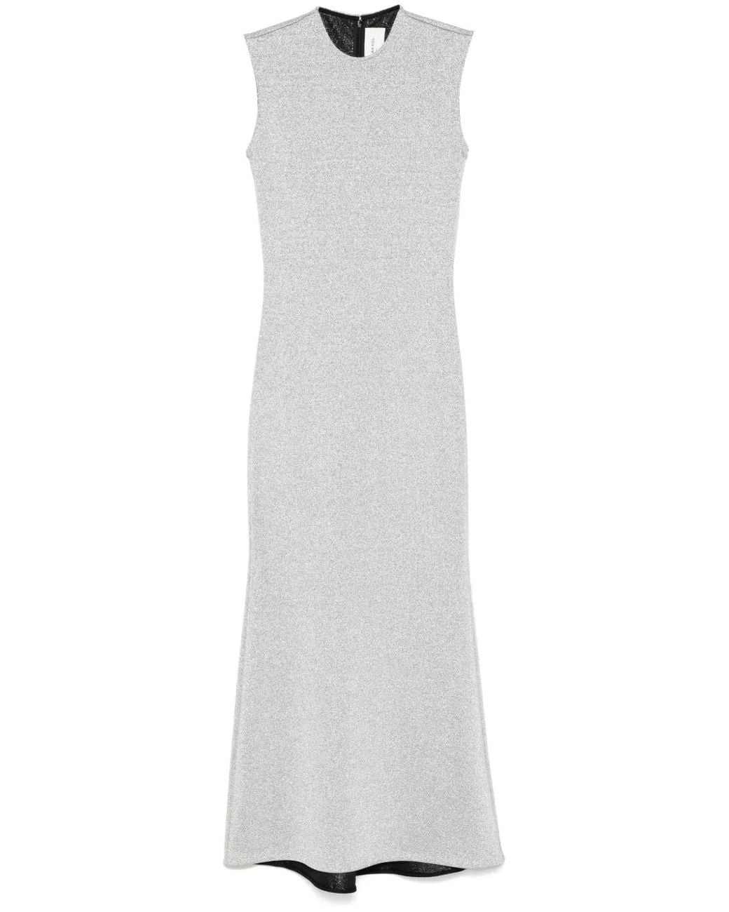 Burc Akyol White Jersey Maxi Dress