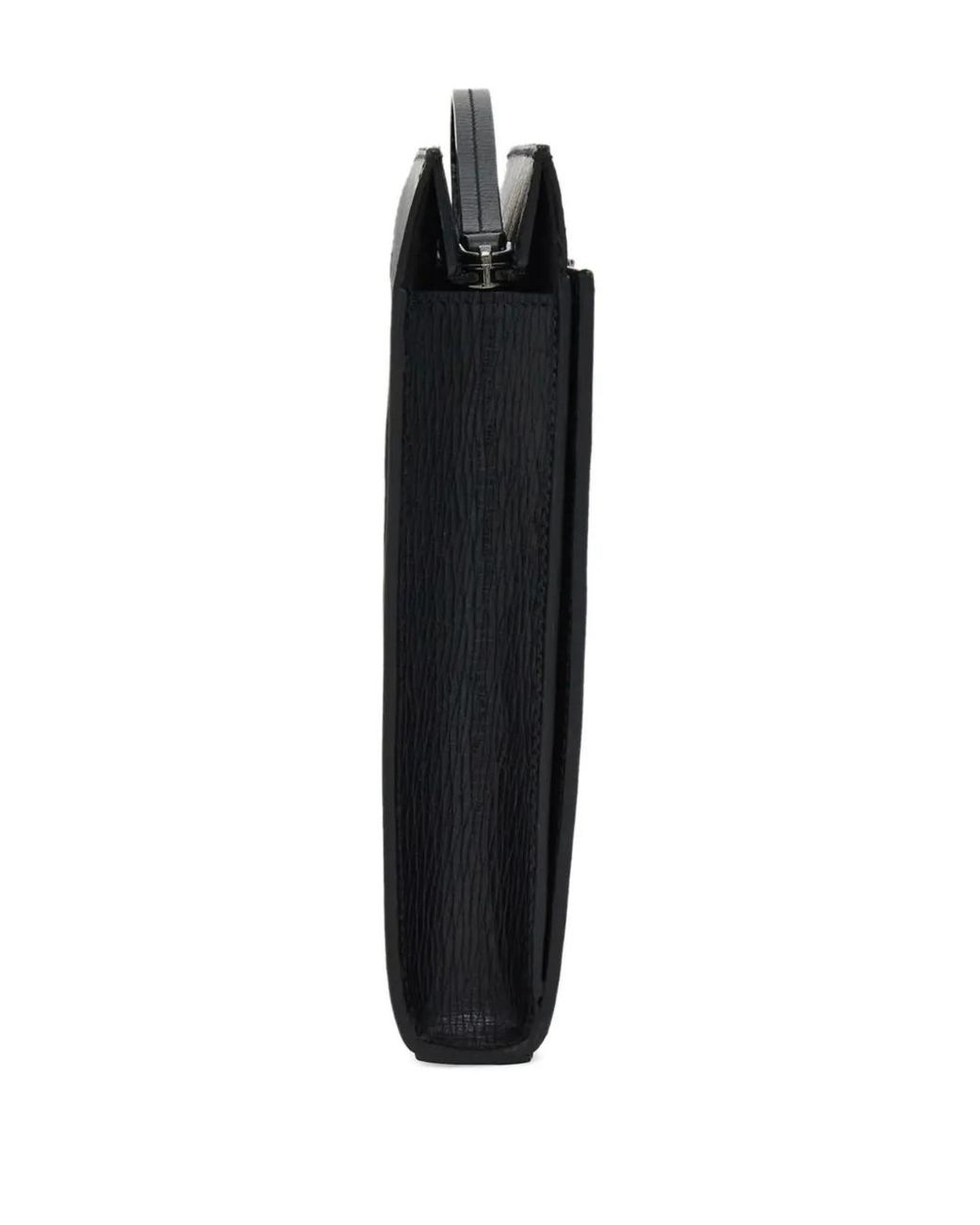 Ferragamo Black Gancini Leather Pouch for men