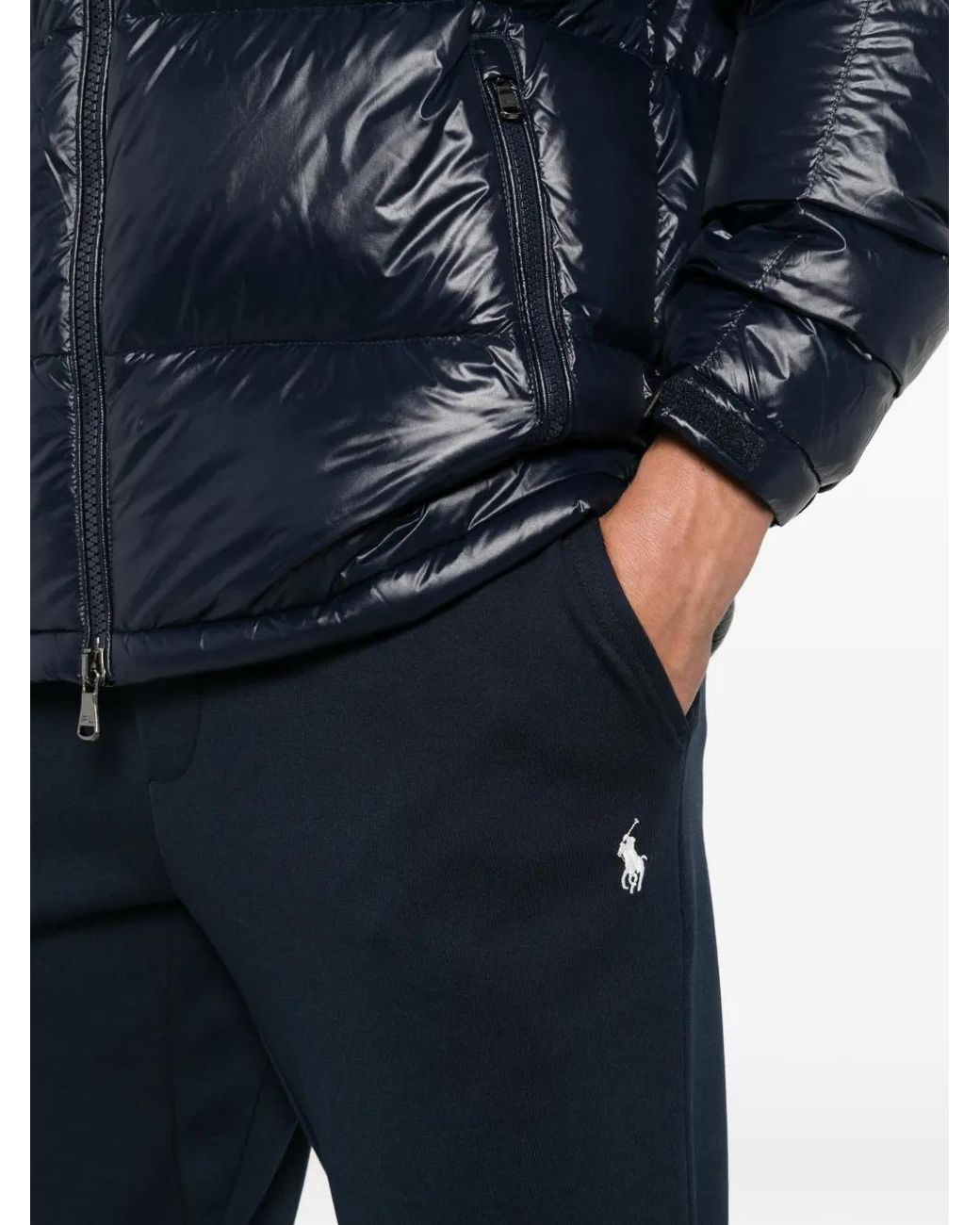 Polo Ralph Lauren Blue Drawstring-Waist Logo-Embroidered Track Pants for men