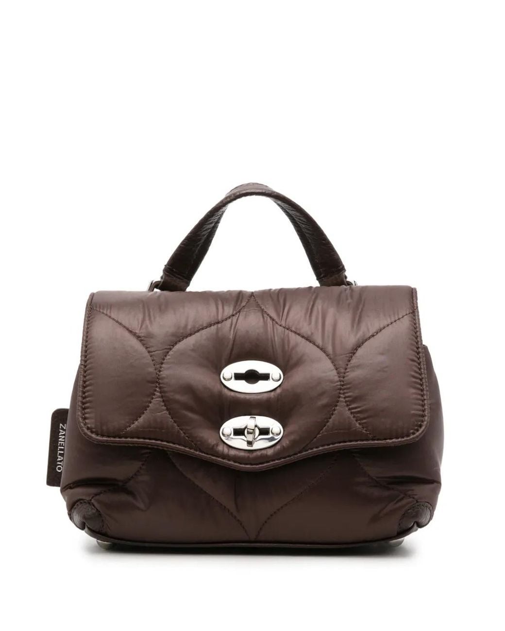 Zanellato Brown Quilted Postina Clutch Bag