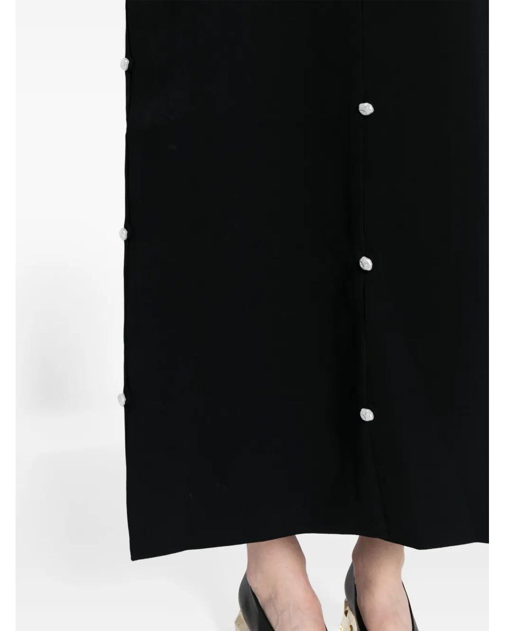 Stine Goya Black Christabel V-Neck Maxi Dress