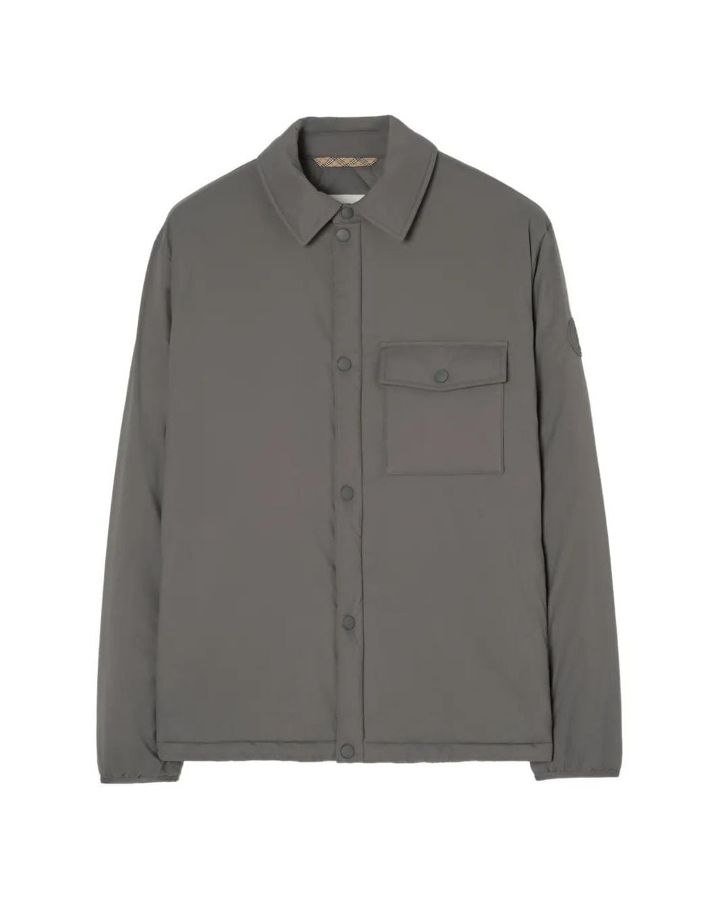 Burberry Gray Nylon Dalewood Overshirt for men