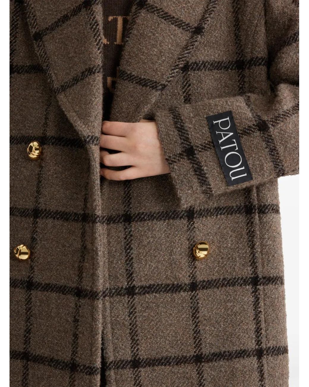 Patou Brown Double-Breasted Coat