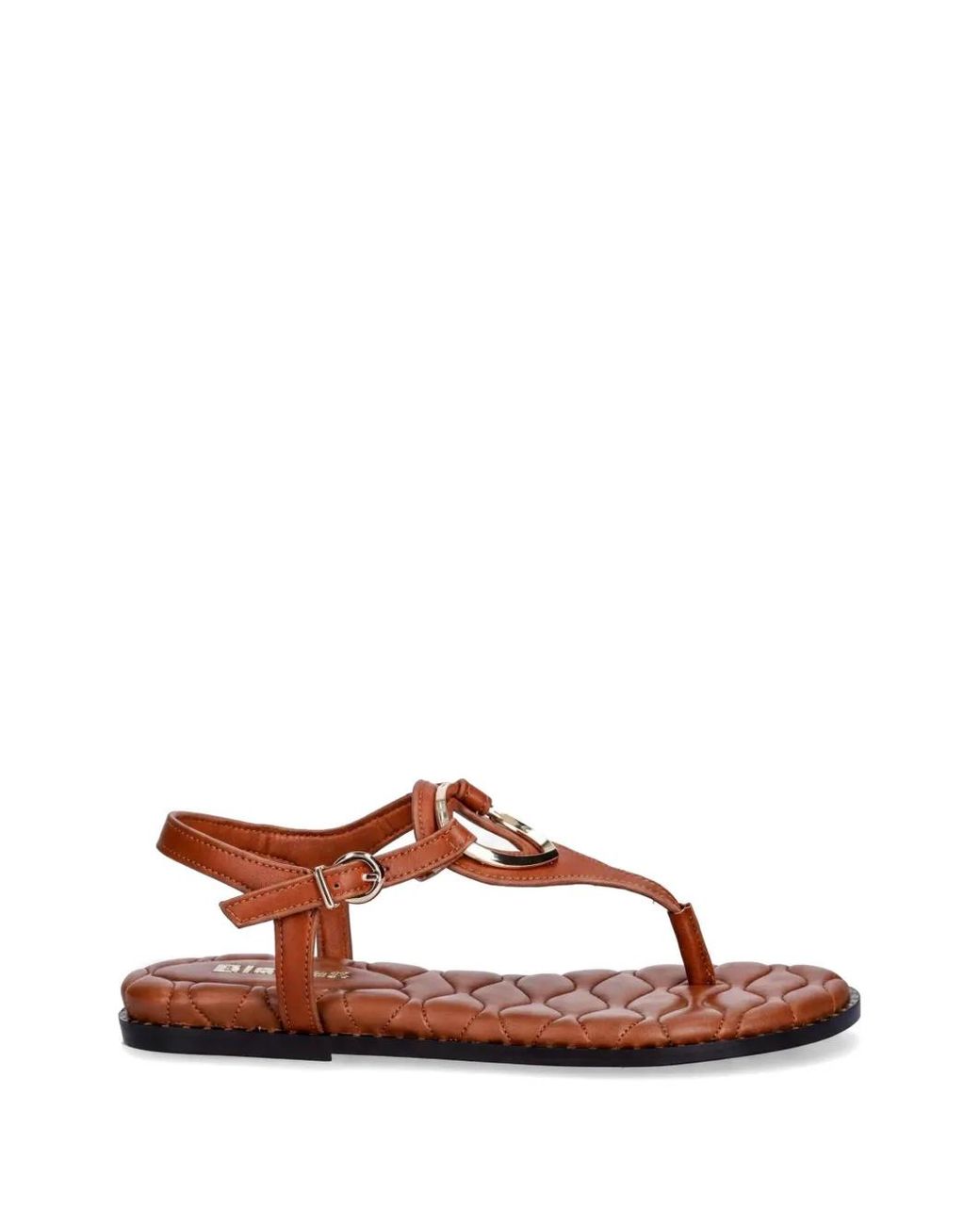 Blauer Brown Ashley Leather Flat Sandals
