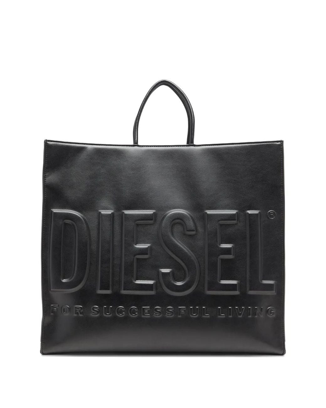 DIESEL Black Dsl 3D Shopper Ew X Embossed Tote Bag