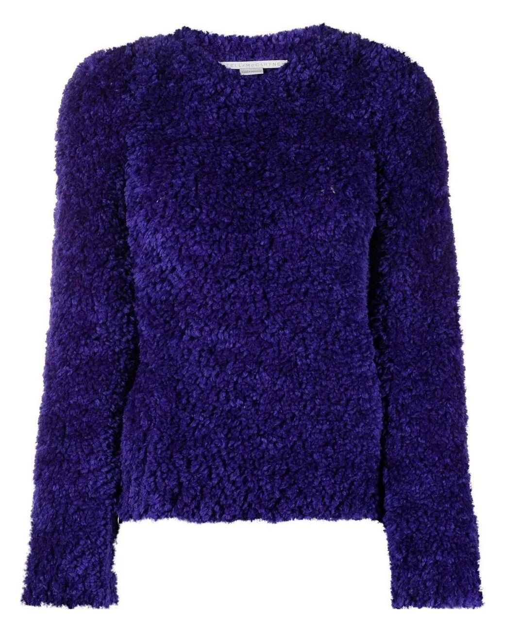 Stella McCartney Blue Textured Cropped Jumper