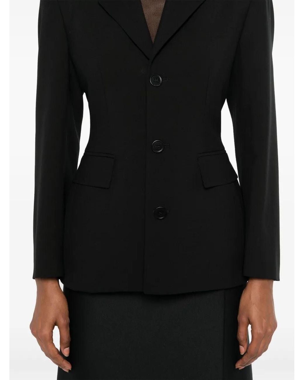 Balenciaga Black Single-Breasted Blazer