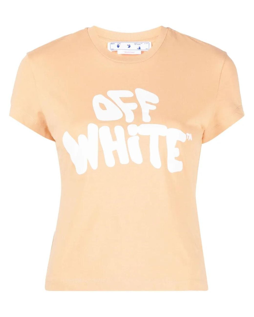 Off-White c/o Virgil Abloh White Logo-Print Short-Sleeve T-Shirt
