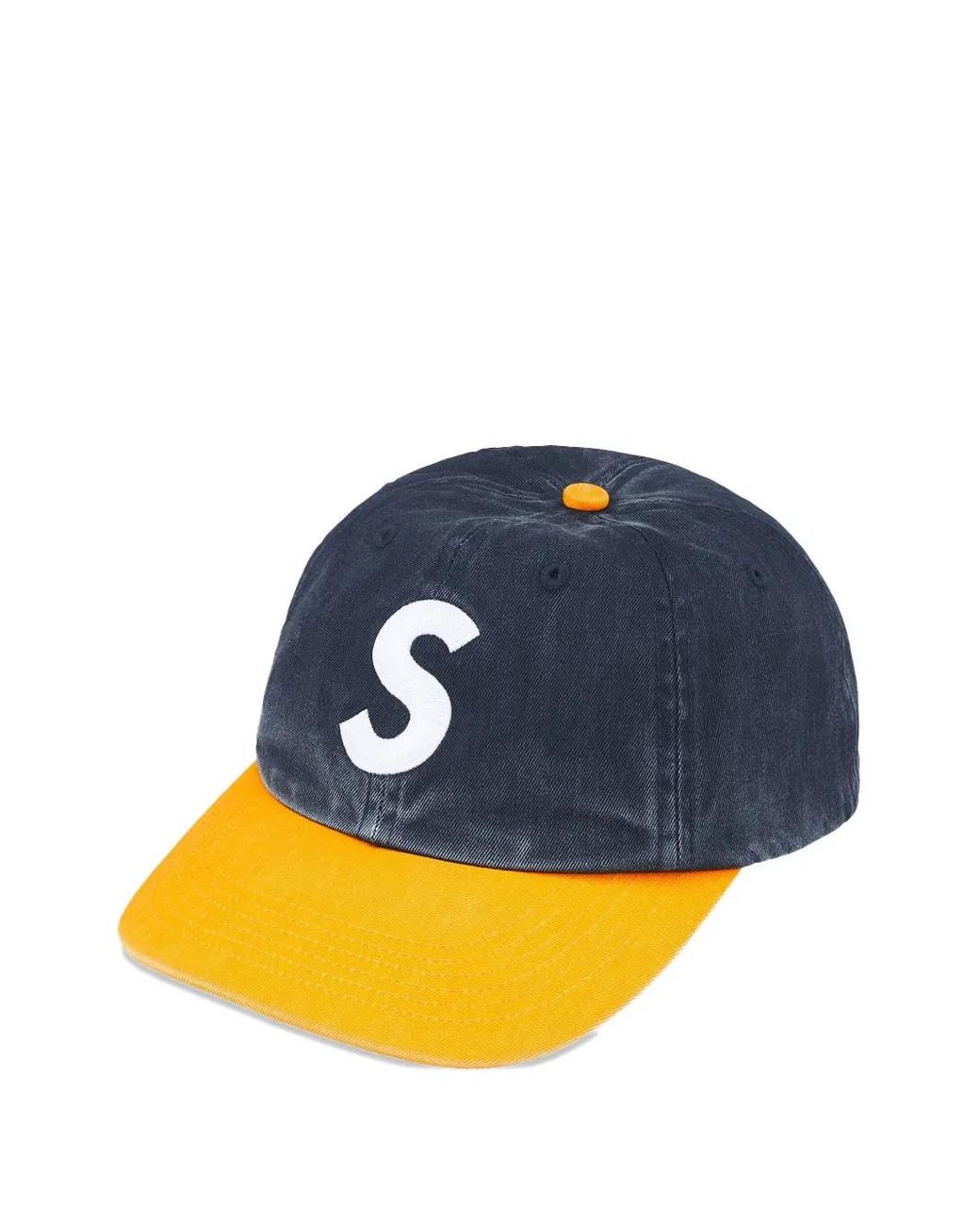 Supreme Pigment-Coated Two-Tone S Logo Cap in Blue for Men | Lyst