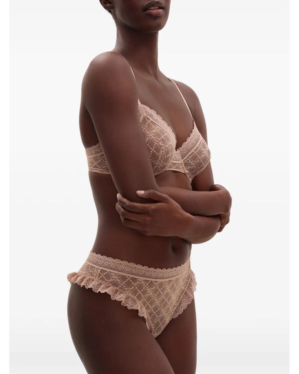 Eres Natural Lili Ruffled Lace Tanga