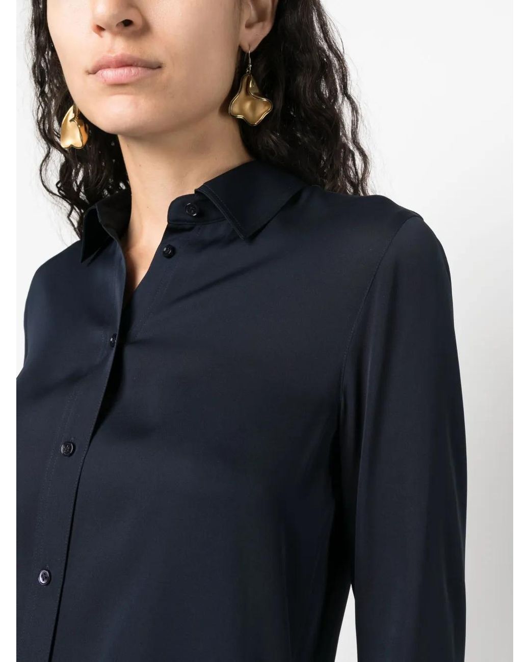 Vince Blue Classic Collar Shirt