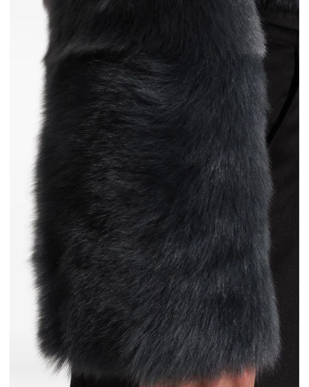 IRO Black Sheepskin Cropped Jacket