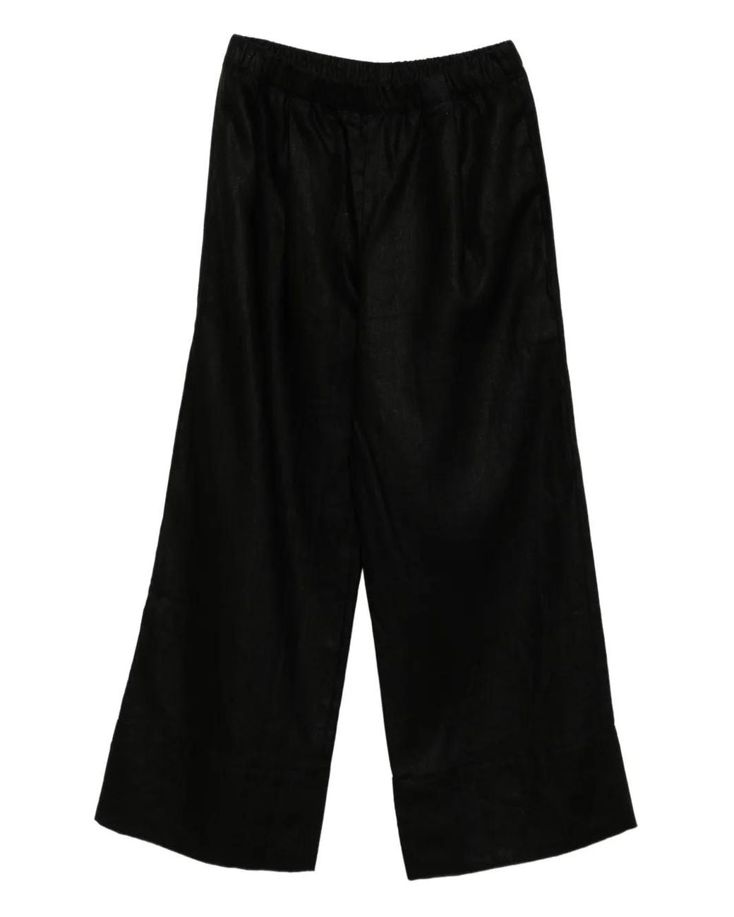 Reformation Black Fernando Linen Trousers