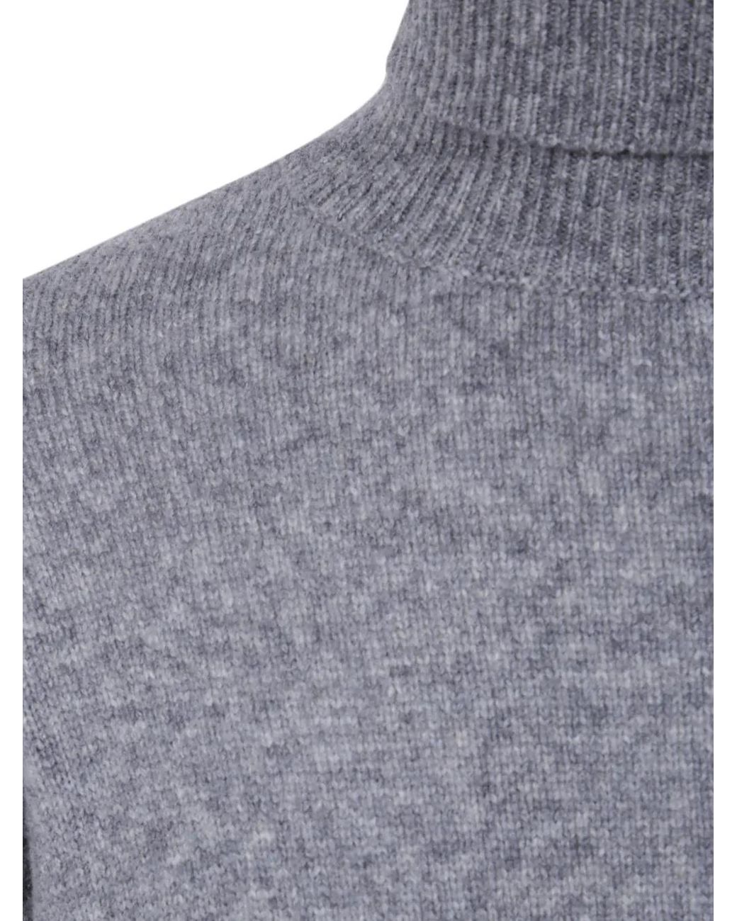 Nuur Blue Roll-Neck Wool Sweater for men