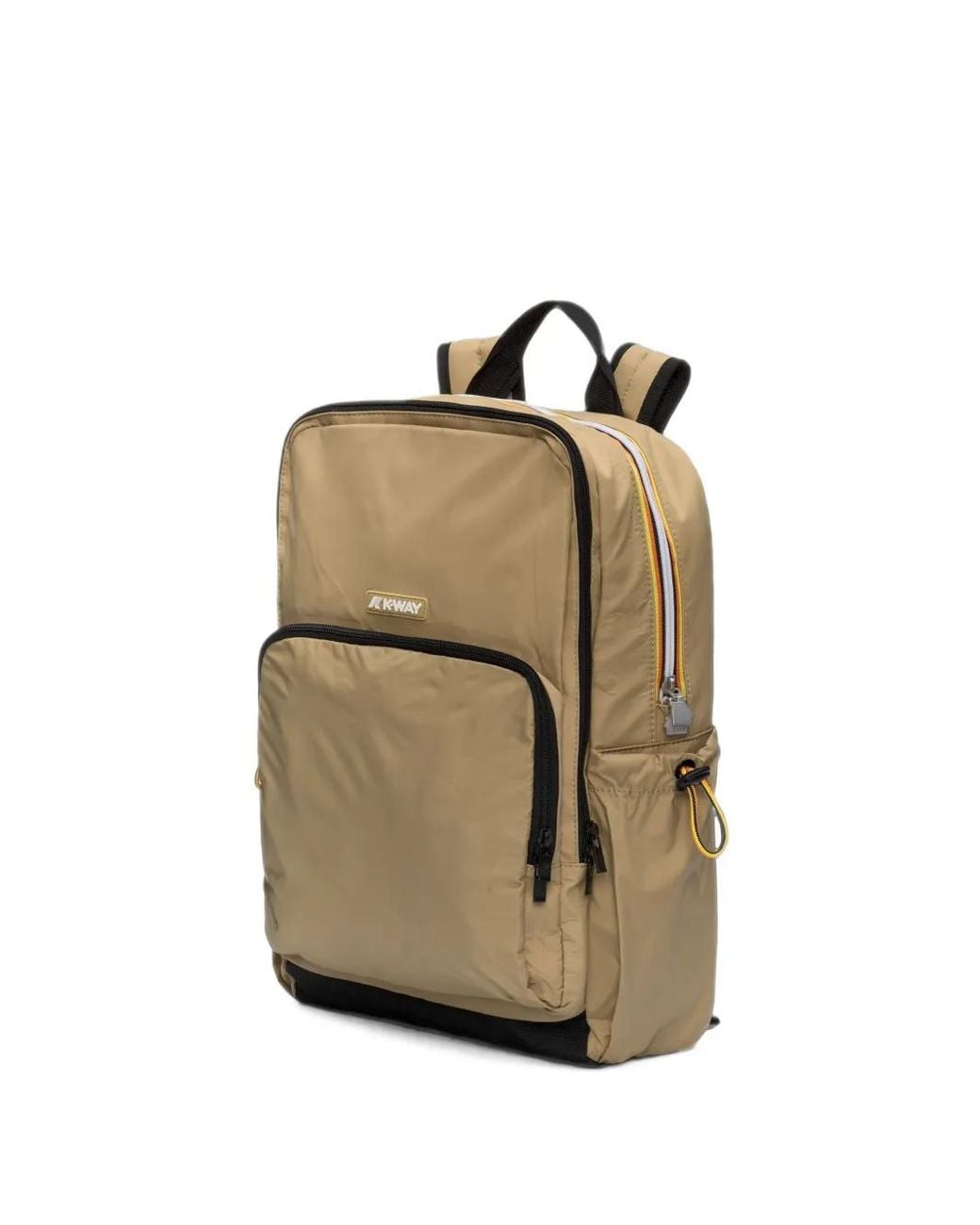 K-Way Natural Gizy Logo-Patch Zip-Fastening Backpack for men