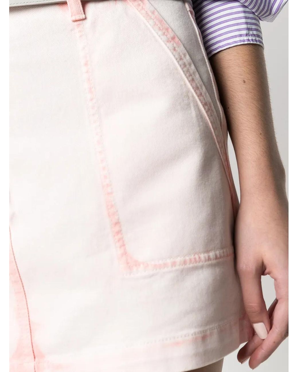 Alberta Ferretti Pink And Cotton Skirt