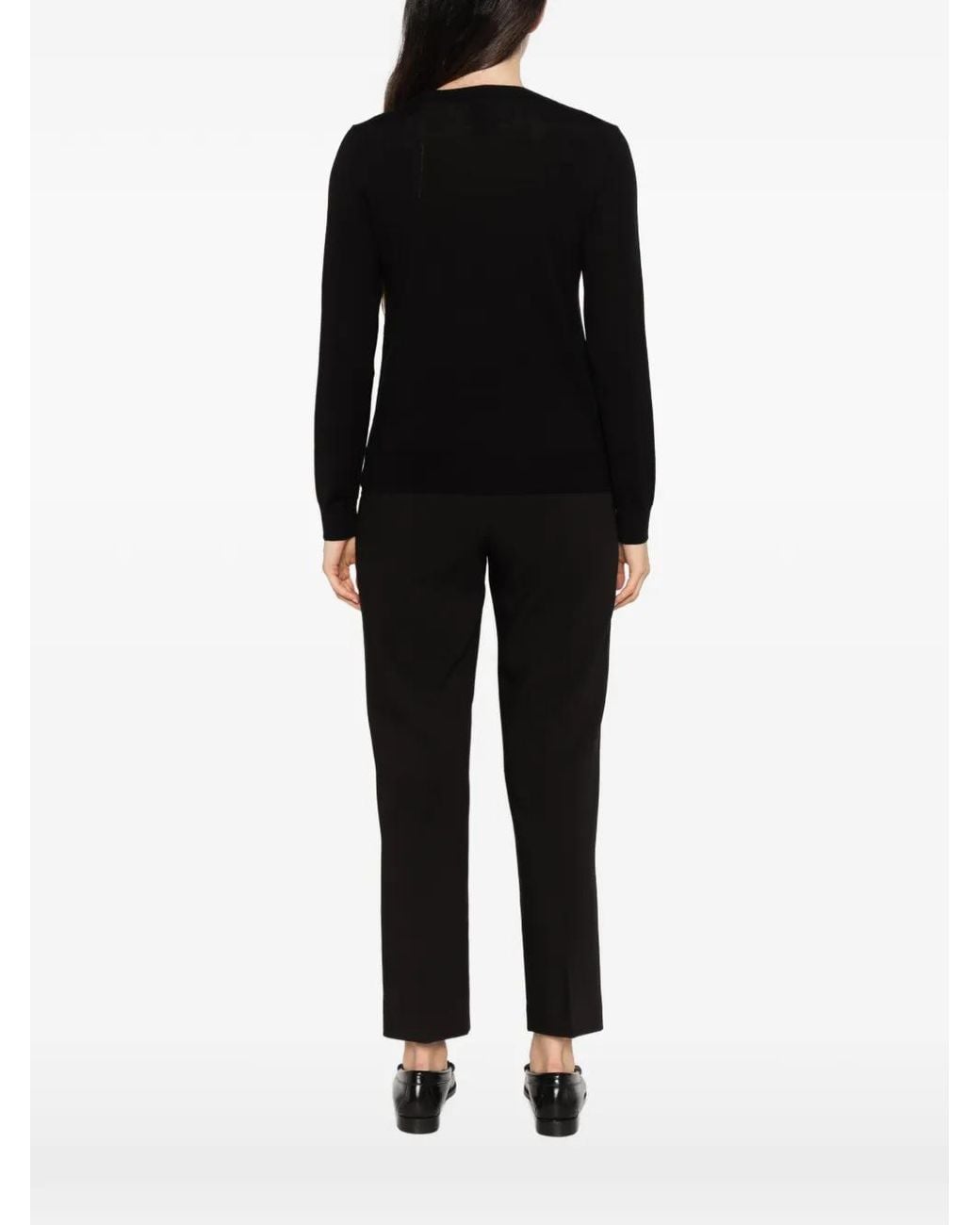 Gant Black Crew-Neck Long-Sleeve Sweater