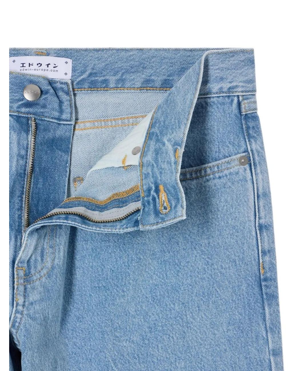 Edwin Blue Cosmos Bleached Jeans for men