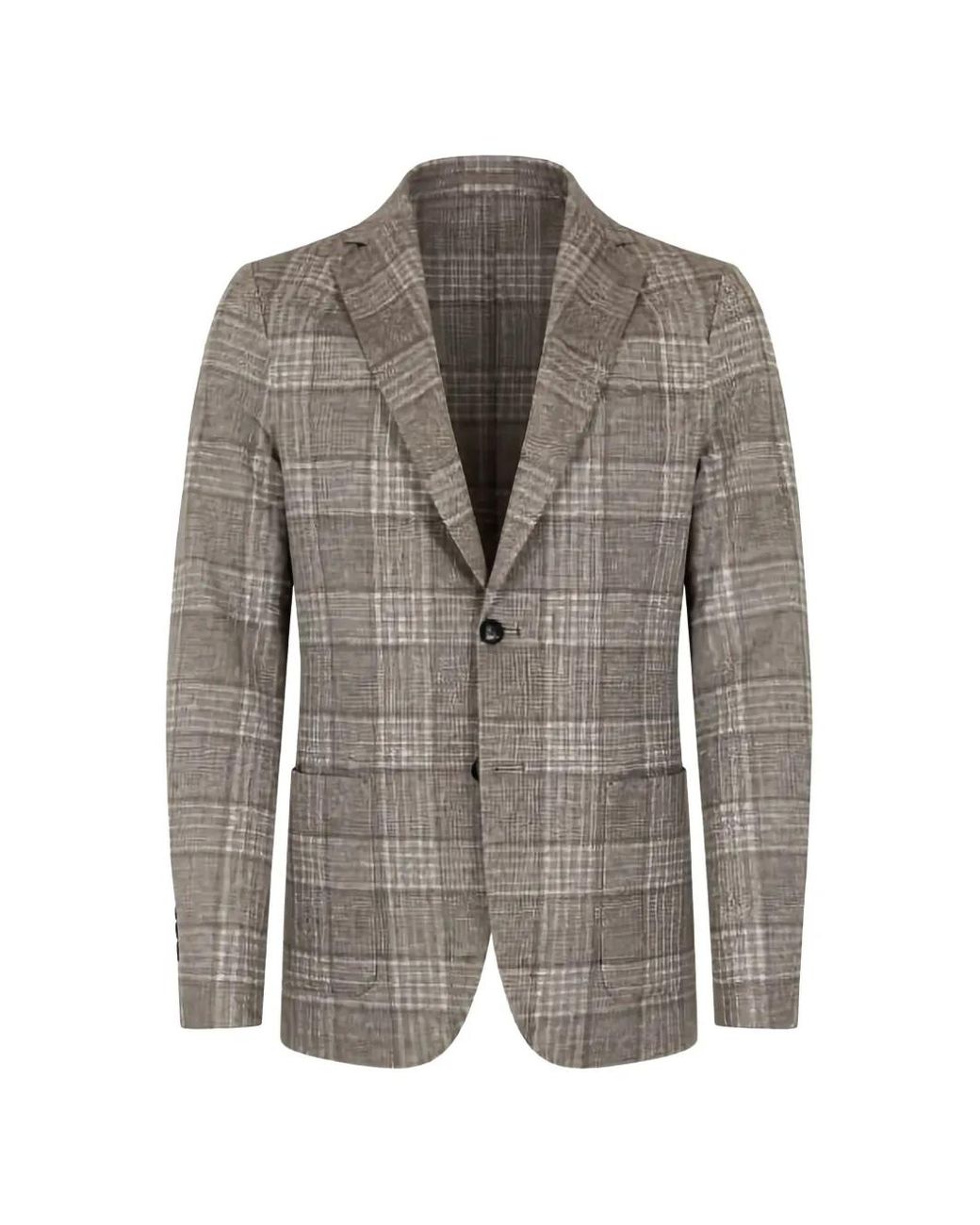 Circolo 1901 Gray Blazer Rena Droit À Carreaux for men
