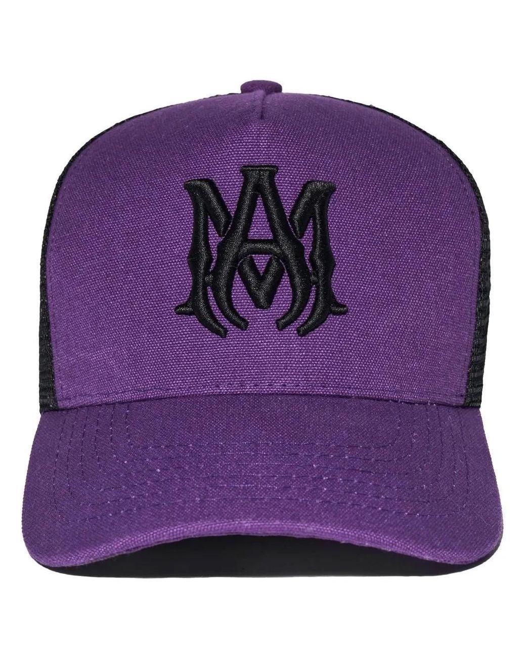 Amiri Purple Logo-Patch Trucker Cap