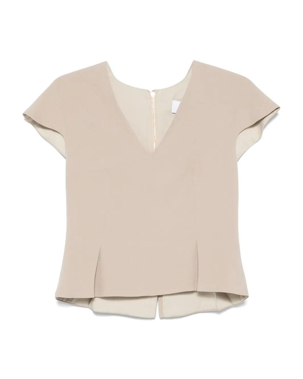 DE SANTIS White V-Neck Top