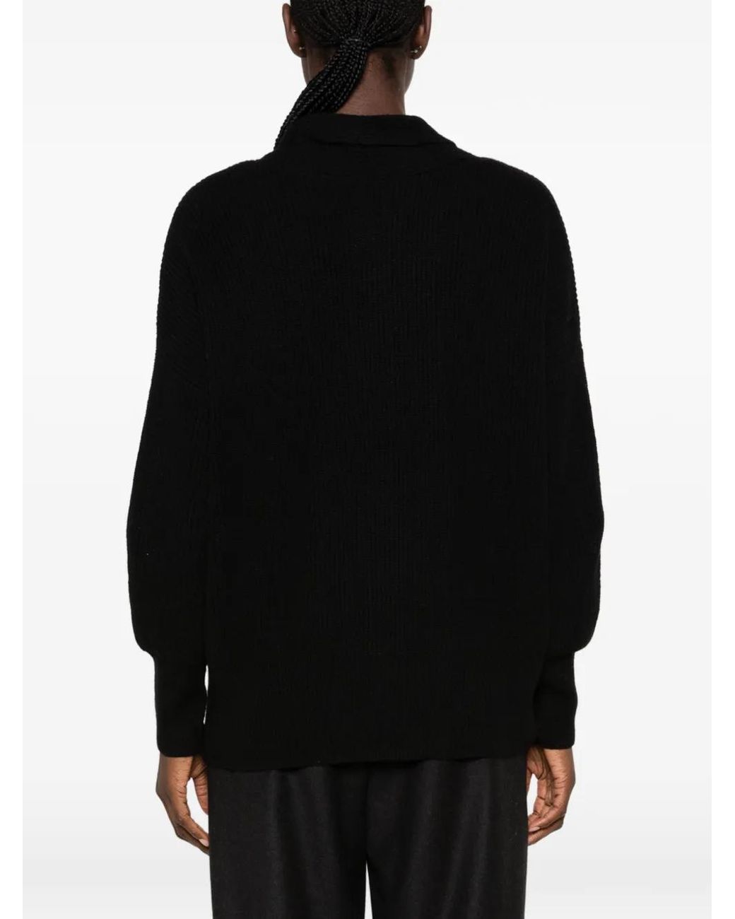 Pennyblack Black Ribbed-Knit Sweater