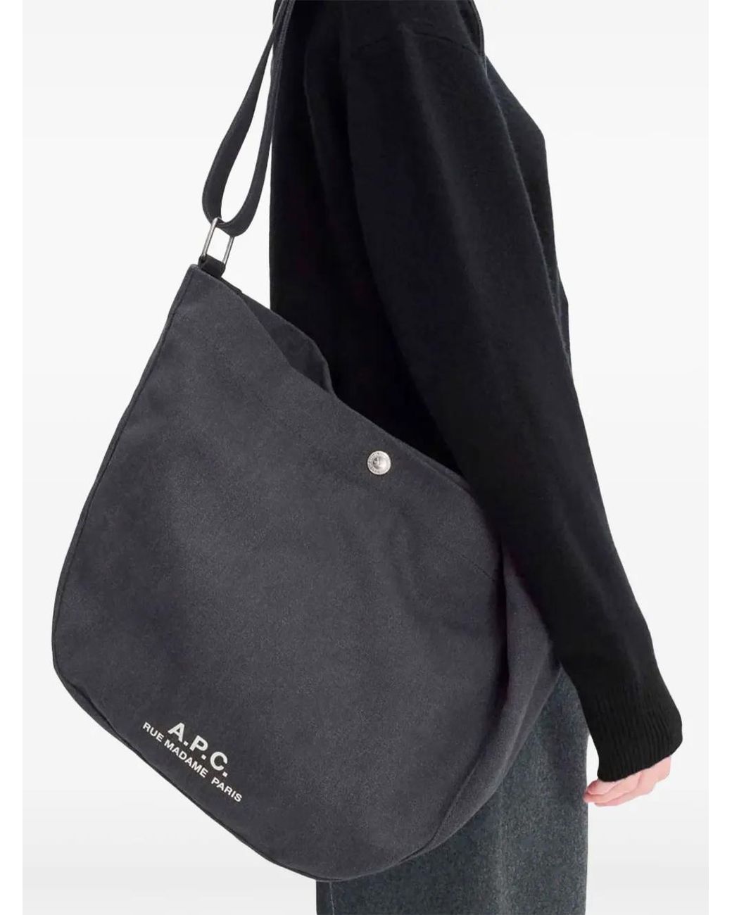 A.P.C. Black Journal Satchel for men