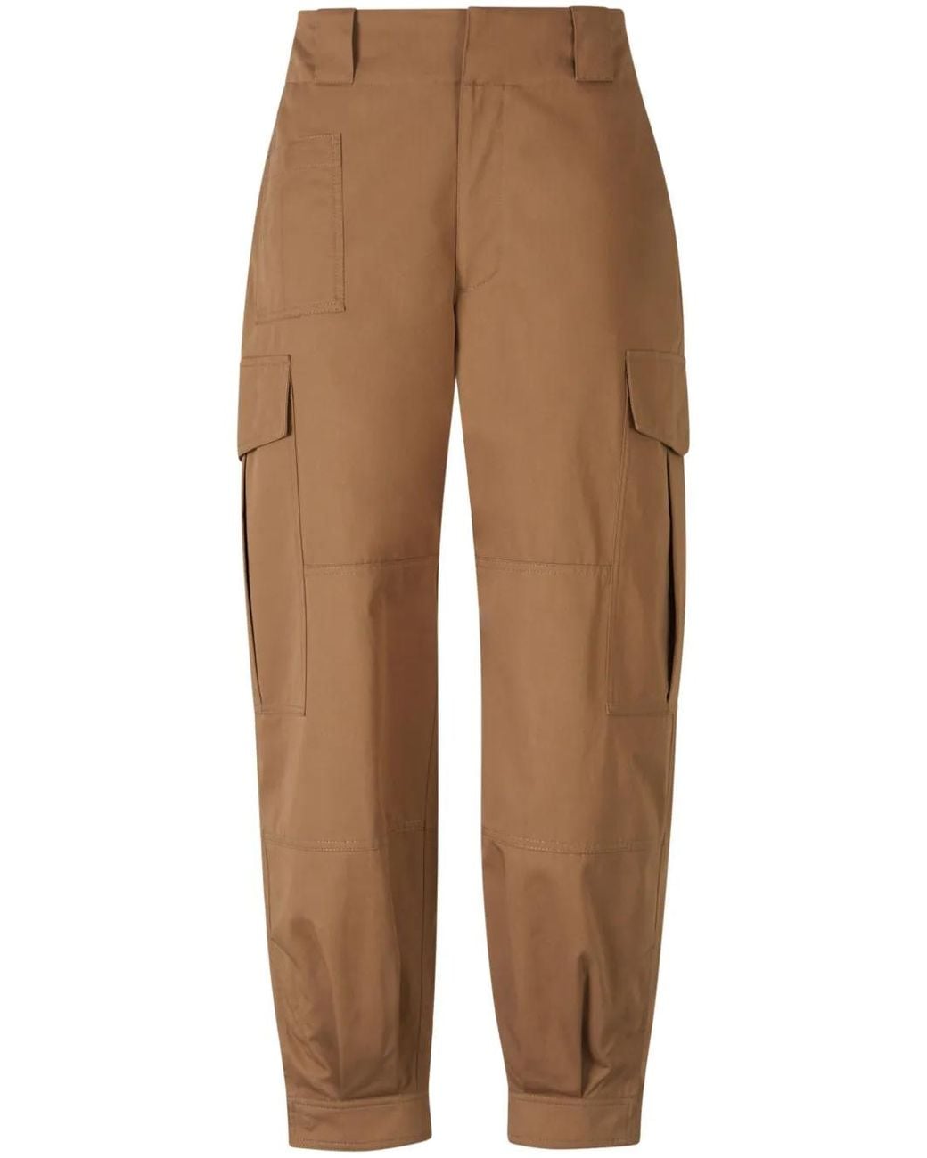 McQueen Brown Cotton Cargo Trousers for men