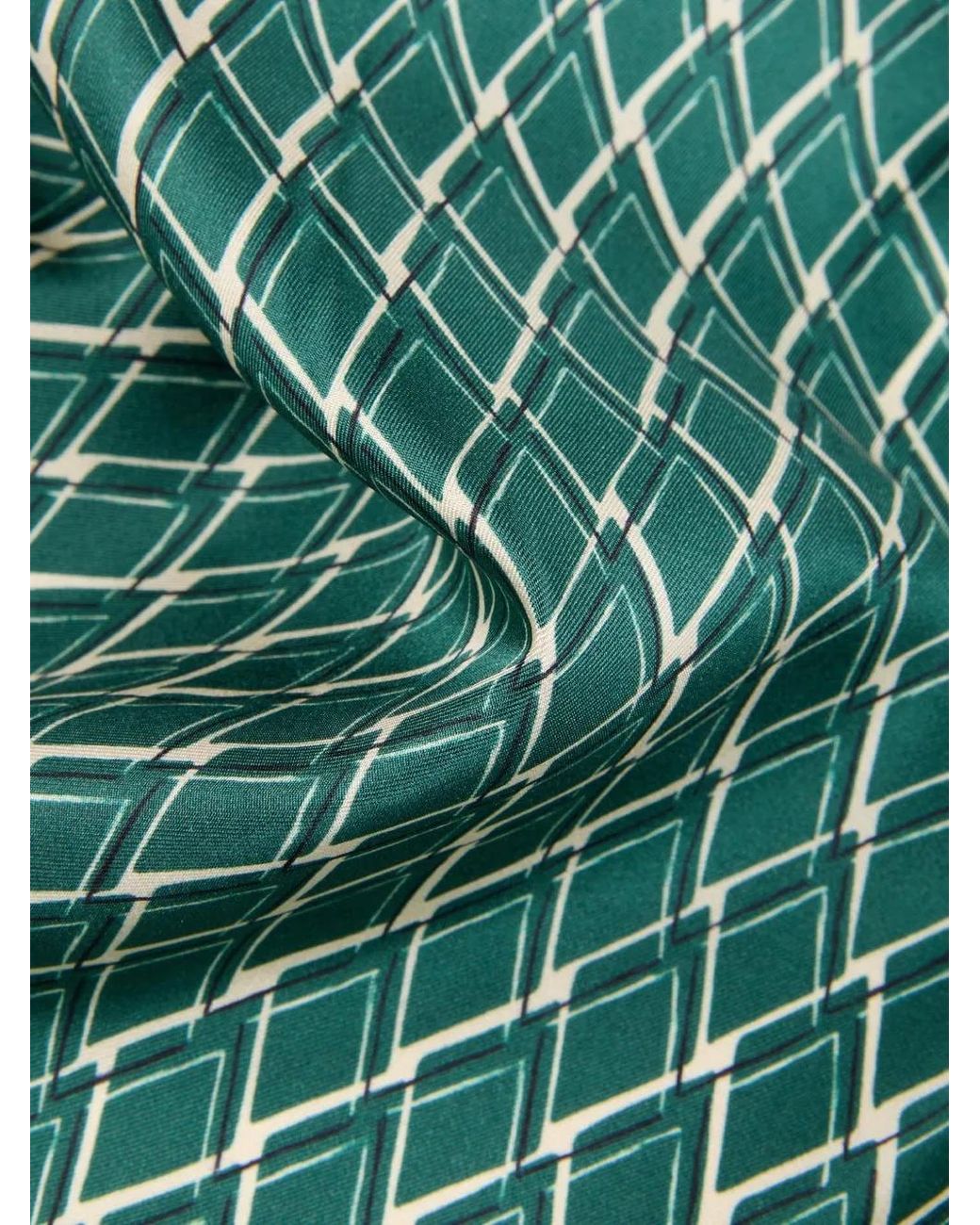 Slowear Green Patterned Scarf for men